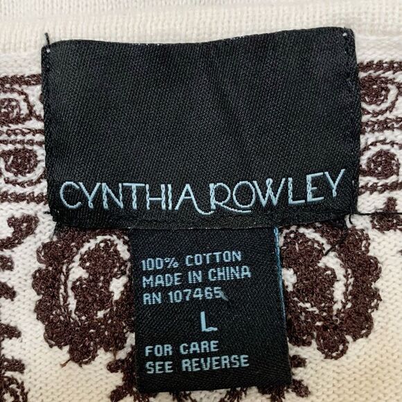 Cynthia Rowley Women’s Size Large Embroidered Long Sleeves Top - Picture 11 of 13